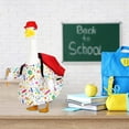 thumbnail image 1 of Yard Goose Outfits Back to School,Goose Outfit for Lawn Goose,Porch Goose Outfits,23"/ 17'' Cementplastic Statue Lawn Porch Goose Clothes with Schoolbag Outfit Lawn Garden Yard Classroom Decor, 1 of 6