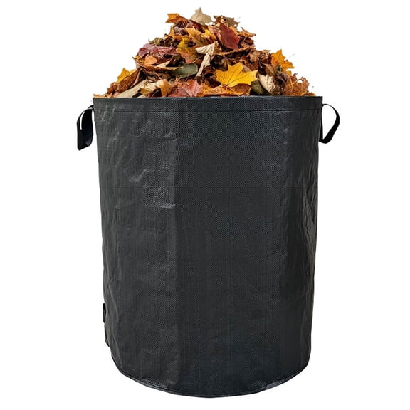 Yard Leaf Bags,Heavy Duty Reusable Collapsible Lawn Garbage Can Portable Self-Standing with Reinforced Handles, Black