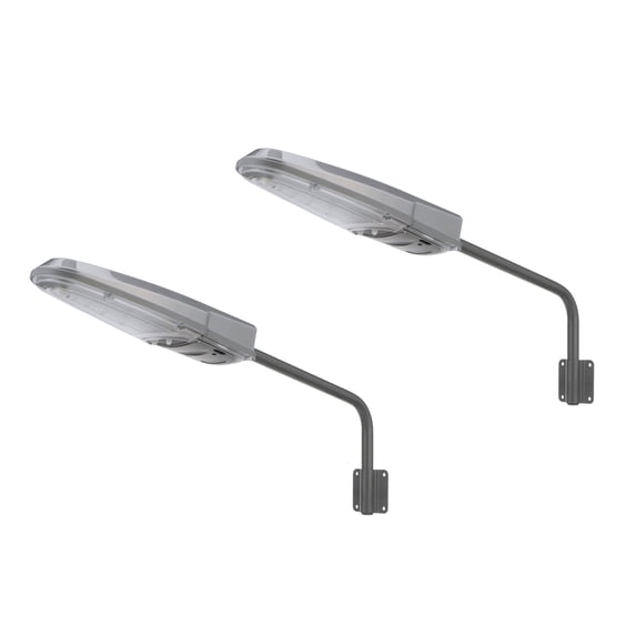 Yard Light with 2 Mounting Options (Mounting Arm or Direct to Wall) - 2 Pack