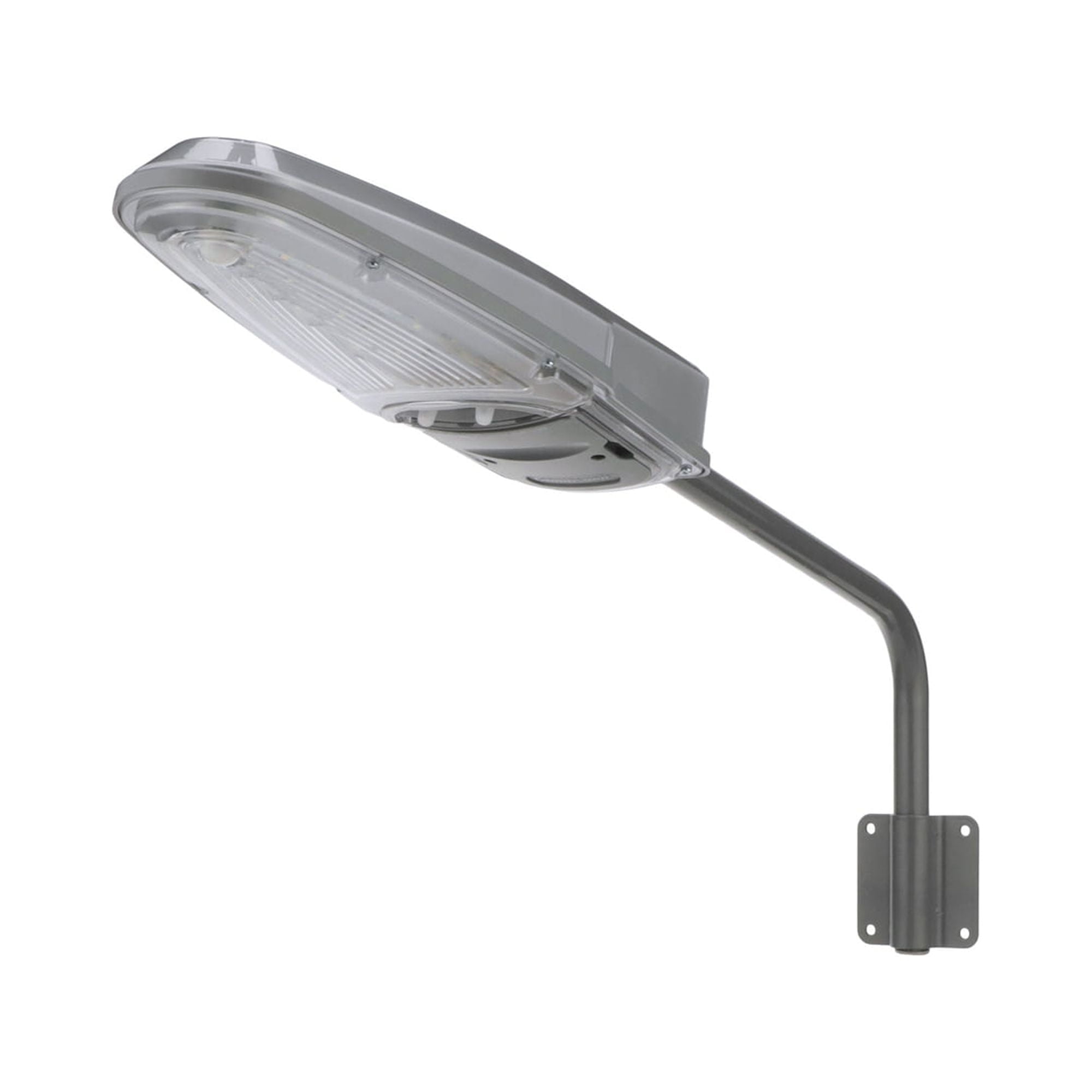 Gray Solar LED Yard Light with Mounting Arm