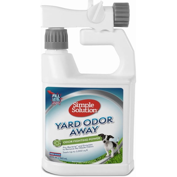 Yard Odor Eliminator Spray, Outdoor Pet Odor Remover, Lawn Deodorizer, Dog Urine Neutralizer, Enzyme Cleaner for Artificial Grass, Kennels, Patios, Decks, and Backyard Surfaces, 32oz