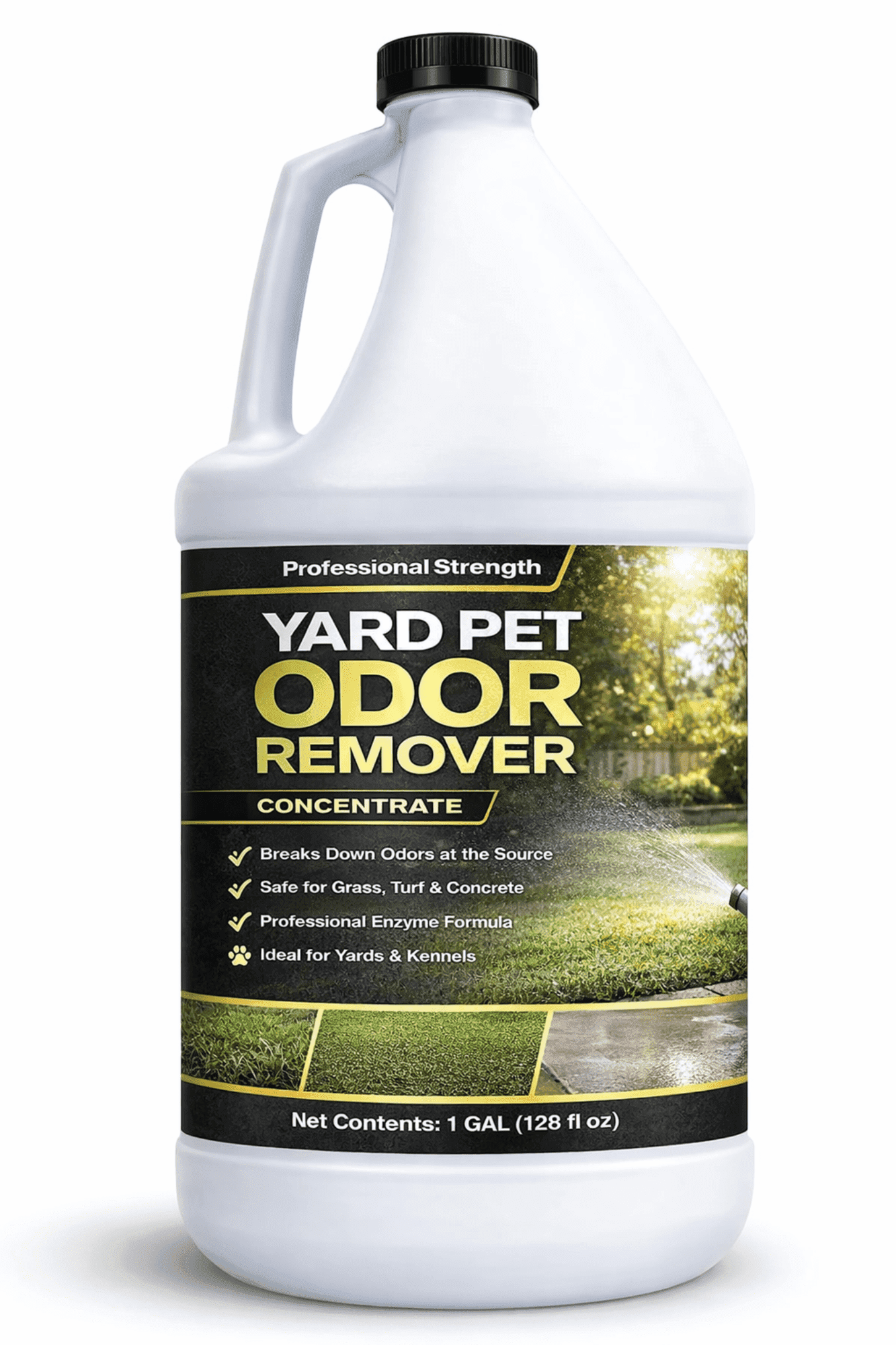 Nature's Freedom Yard Pet Odor Remover Concentrate, Enzyme Formula for Outdoor Odor Control, 1 Gallon