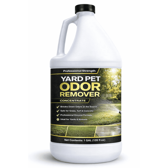 Nature's Freedom Yard Pet Odor Remover Concentrate, Enzyme Formula for Outdoor Odor Control, 1 Gallon