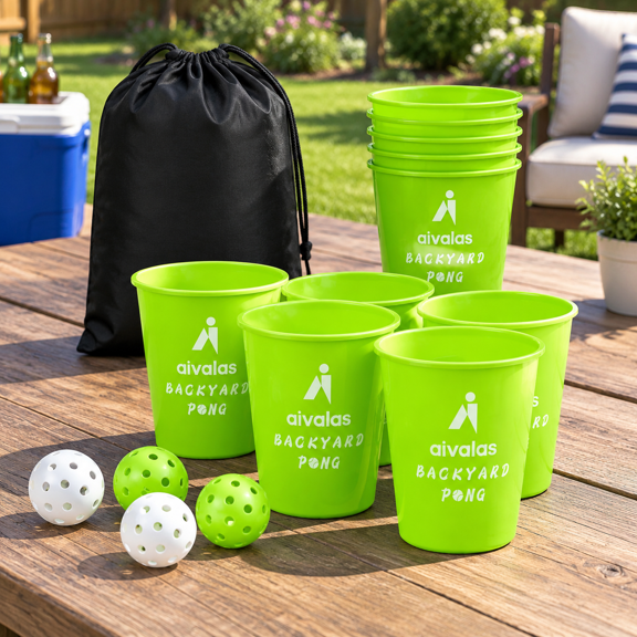 Yard Pong Outdoor Games Glow Set In Dark For Adults And Family