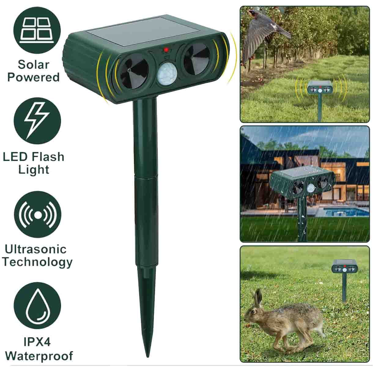 Yard Sentinel, Outdoor Electronic Pest Animal Ultrasonic Repeller, Pest