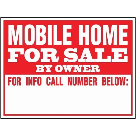 Yard Sign - Mobile Home for Sale Yard Signs Metal Tin Signs 12 X 8 Inches Safety Caution Sign for Indoor or Outdoor