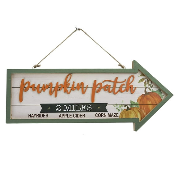 Yard Sign, Pumpkin Signs For Home Wood Decor Pumpkin Patch Sign, Wall Sign Decoration, Sign with Burlap Lanyard, Hanging Sign Fall Season Thanksgiving Door Decorations