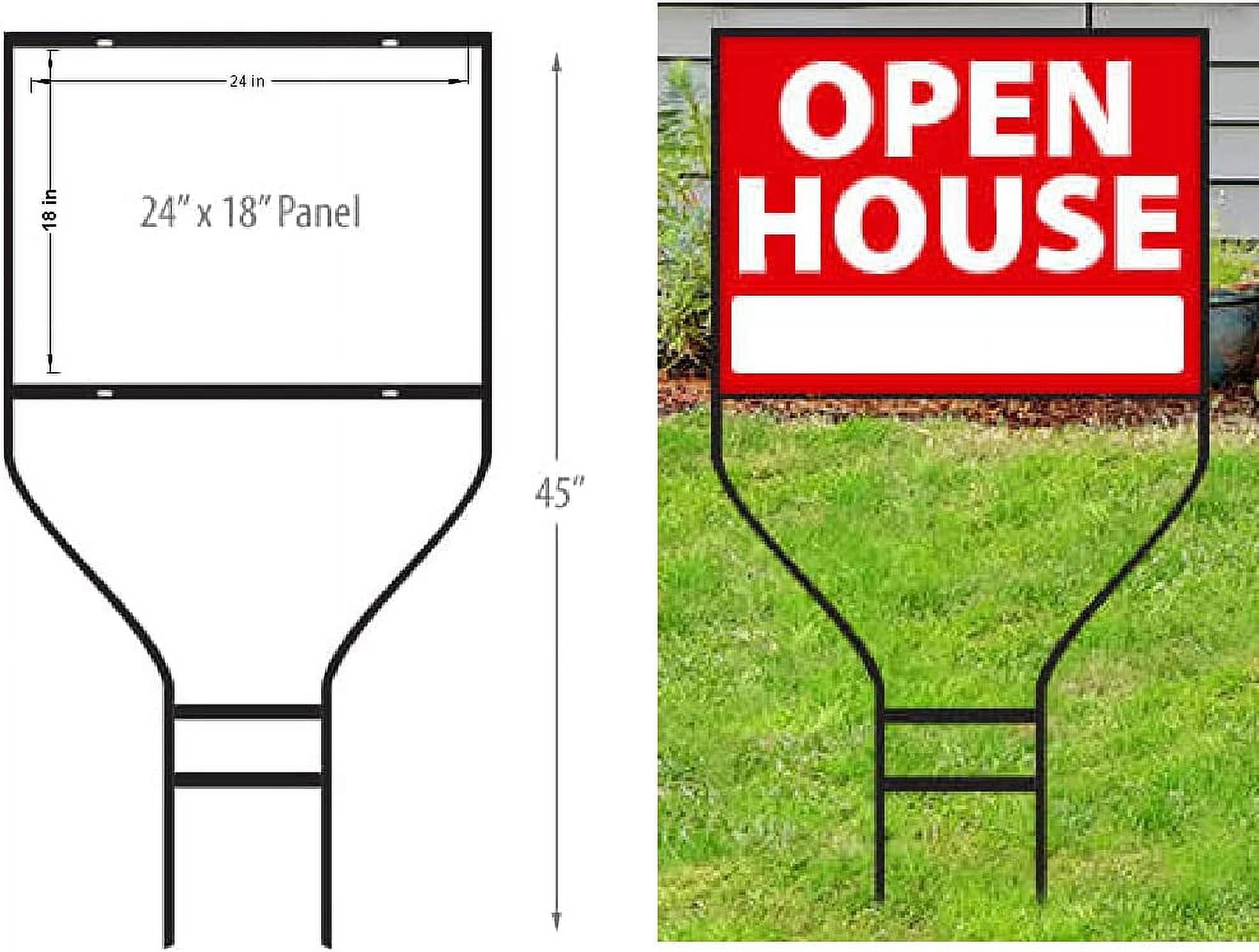 Yard Signs 20 Pack Banjo Frame Sign Holder 1/2in Round Iron Steel, Real