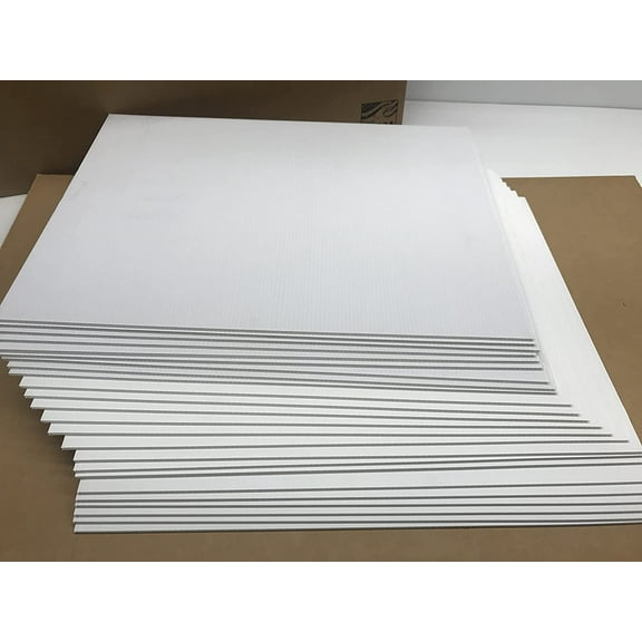 Yard Signs, 50 Pieces White Signs Board 18x12 inch x 4 mm Corrugated Plastic, Bundle 50 Pieces Plastic Sign Board, Ship Same Day! (50Sign12x18''White)