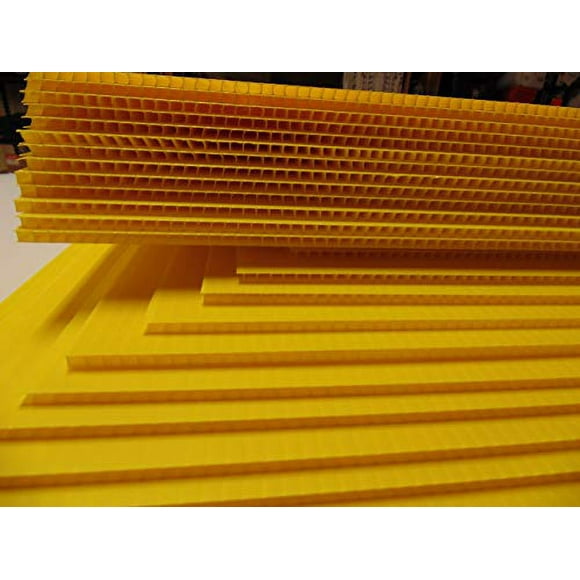 Yard Signs, 50 Yellow Sign Blank 18x24 inch x 4mm Corrugated Plastic Blank Sign, Pack of 50 pcs Flute 18'', Yard Signs Great for Any Event, Ship Same Day