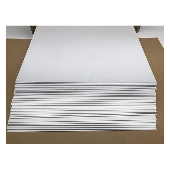 Yard Signs Pack of 50 Sheets Blank White Signs Corrugated Plastic 4mm White Blank 12" x 18" Short- 12'', Great for Advertising Any Events, Ship Same Day