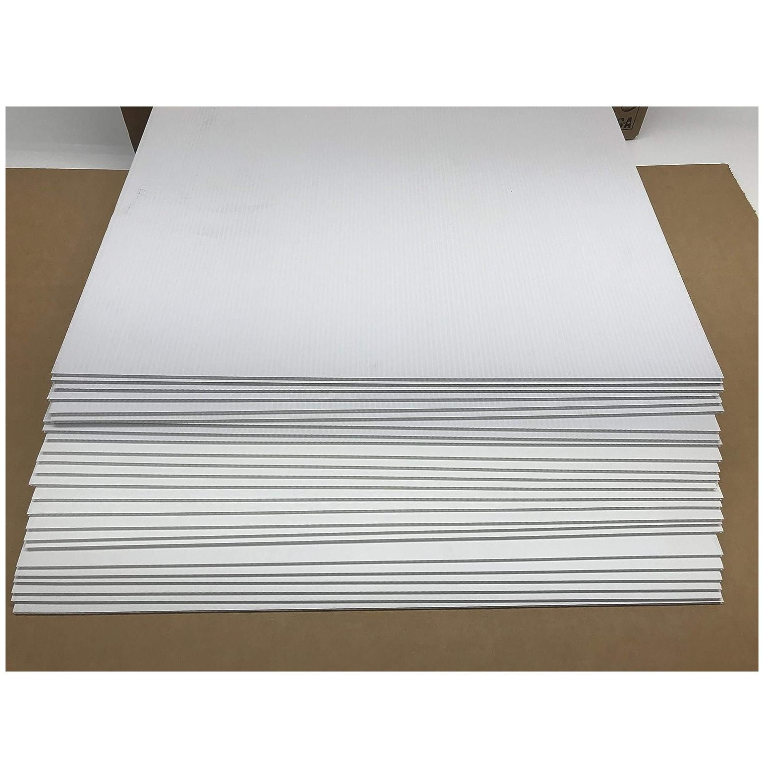 Yard Signs Pack of 50 Sheets Blank White Signs Corrugated Plastic 4mm ...