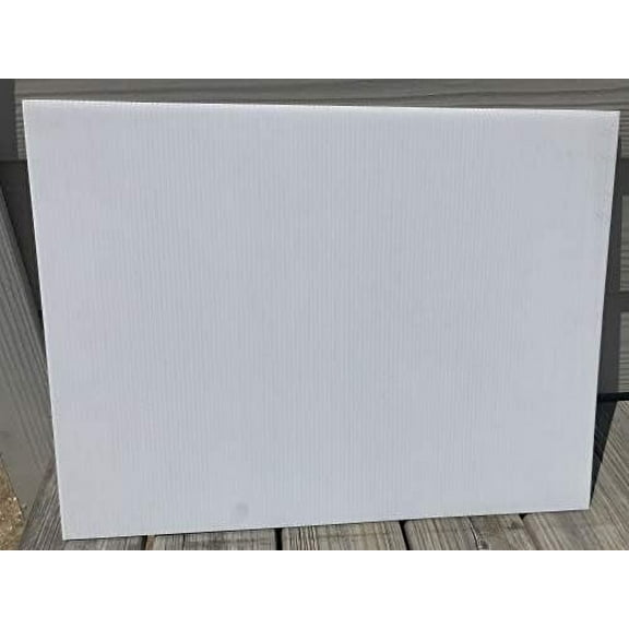 Yard Signs Pack of 40 White Blank Signs White 18"x24" x 4mm Corrugated Plastic Sign Board Bundles of 40 Pieces$$Safety & Emergency