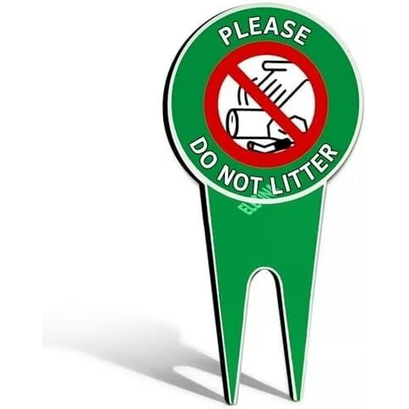 Yard Signs Please Do Not Litter Sign Metal Reflective Sign No Littering Sign Outdoor 6 X 12 Inch