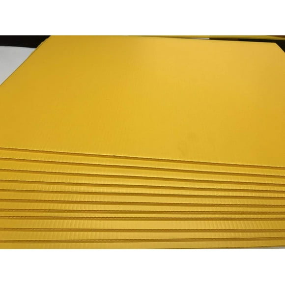 Yard Signs of 20 Yellow Blank Signs 18"x24" x 4 mm Corrugated Plastic Panel, Bundle of 20 Pieces, Ship Same Day
