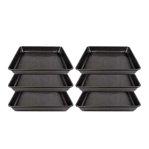 Yard Stepping Stone Form Square Tray Design, 6 Piece Black Paver Cast for 30.5cm/12inch Garden Walkway Patio Concrete Layout Outdoor Ground Tasks