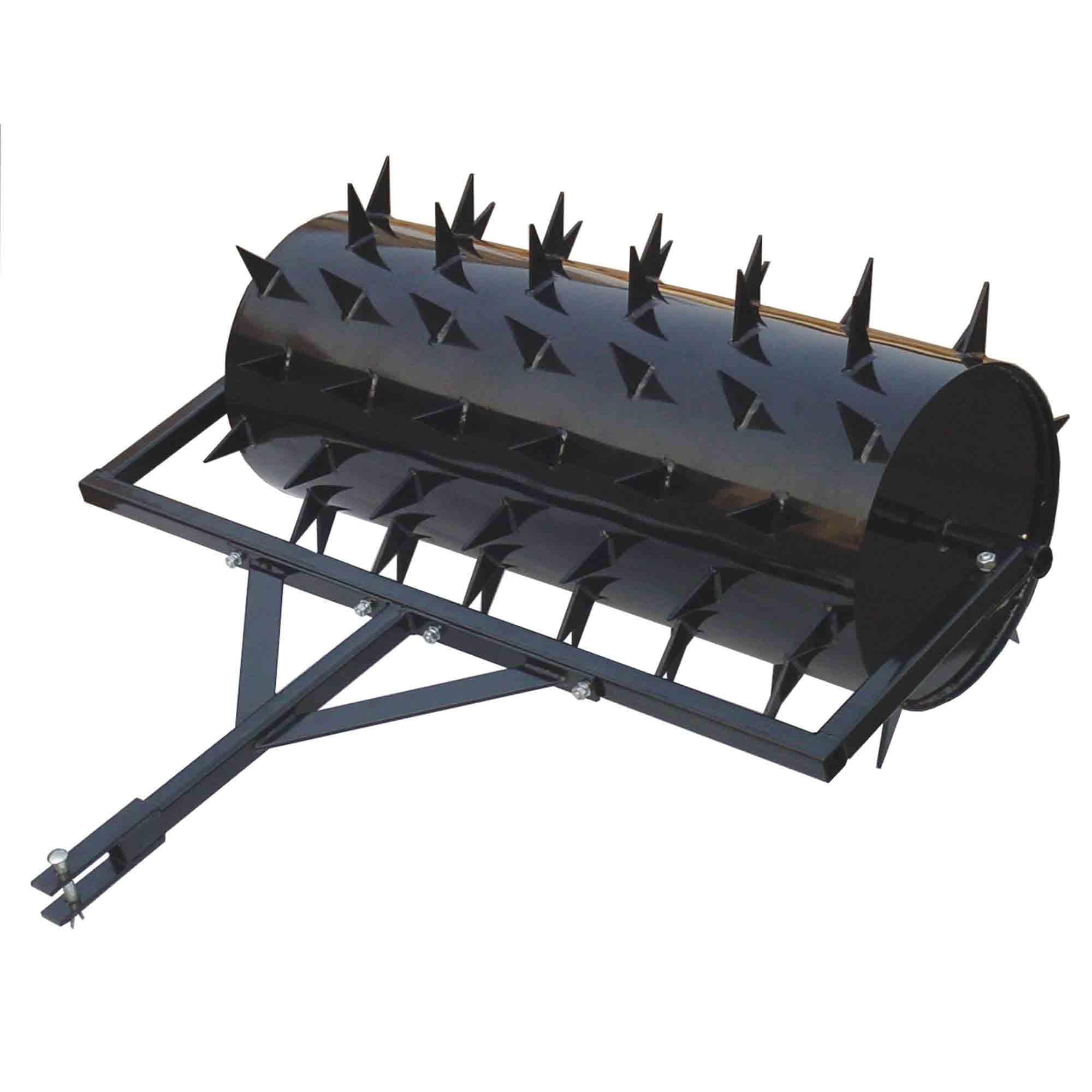 Yard Tuff 48 Inch Wide Drum Spike Aerator with Pin Style Hitch, Black