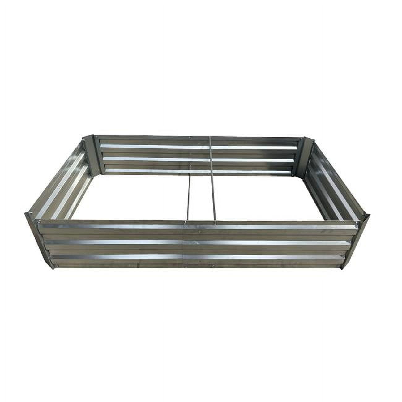 Gray Galvanized Steel 5' x 3' Raised Garden Bed