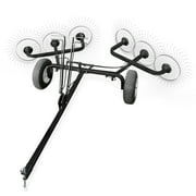 Yard Tuff 60  Steel Tow Behind Acreage Rake Lawn Sweeper with Pin Style Hitch, ACR-500T