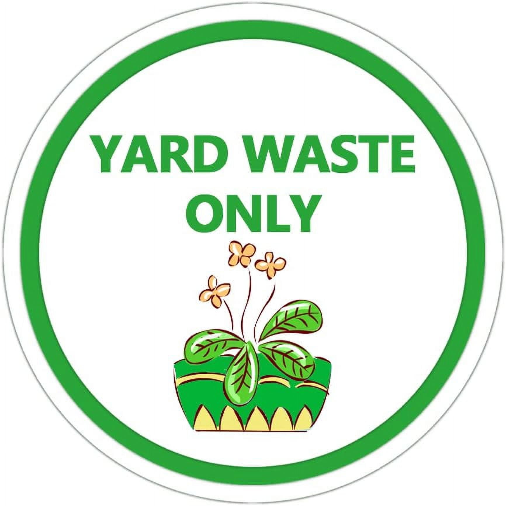 Yard Waste Stickers 8inch Trash Can Recycle Stickers Yard Recycle Waste