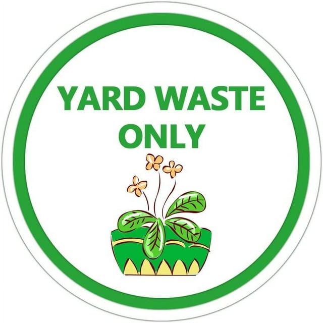 Yard Waste Stickers 8inch Trash Can Recycle Stickers Yard Recycle Waste