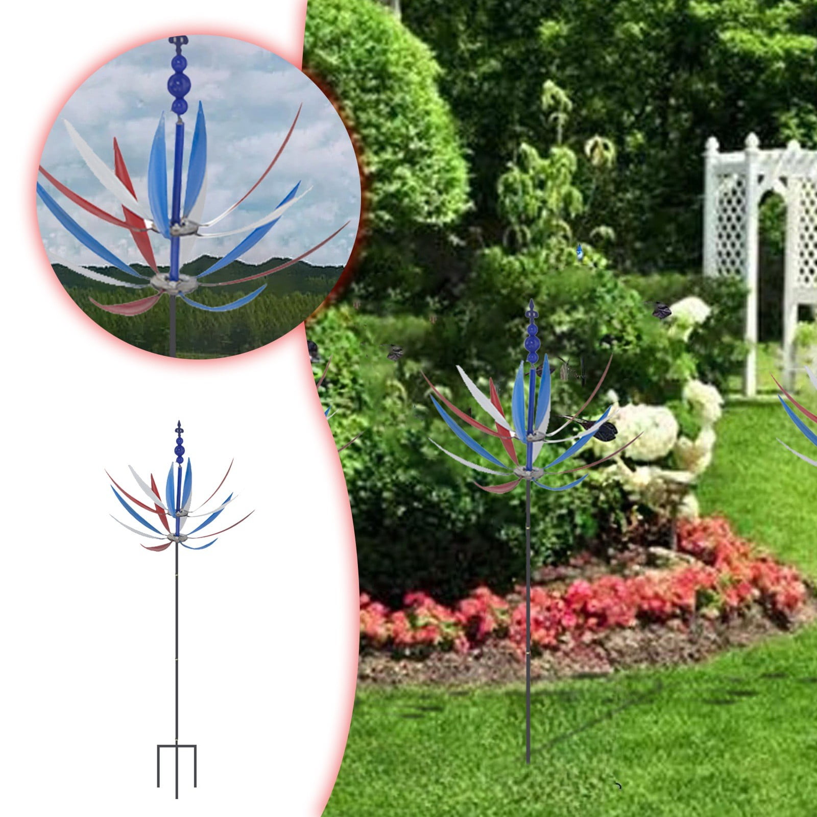 Yard Windmill Bearings for Baby Small Metal Windmill Motion Sprinklers