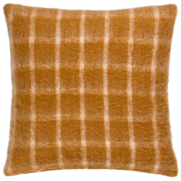 Yard Yarrow Faux Mohair Checked Throw Pillow Cover