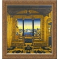 thumbnail image 1 of Yard in front of castle 24x20 Gold Ornate Wood Framed Canvas Art by Nicholas Roerich, 1 of 2