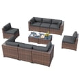thumbnail image 1 of YardCache 10-Piece Outdoor Patio Sectional Sofa Set, All-Weather Wicker Rattan Furniture with Coffee Table & Waterproof Cover (Grey), 1 of 8