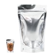 thumbnail image 1 of YardChic 100Pack Silver Resealable Mylar Bags with Clear Window, Mylar Bags for Food Storage, Stand Up Pouches with Tear Notch, Reclosable Zipper Storage Bags, Sealable Treat Bags for Snack, Jewelry, 1 of 4