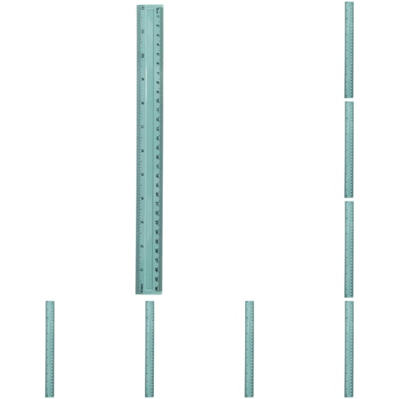 YardChic 10Pcs Ruler, Clear Plastic Ruler, Straight Ruler, Flexible Ruler, Plastic Ruler, Shatterproof Rulers with Inches and Centimeters, Plastic Drafting Measuring Ruler, Classroom Essentials