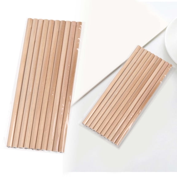 YardChic 10Pcs Wooden Pencils Bulk, No Eraser Hexagonal HB Graphite, Unsharpened Natural Wood Pencils Without Erasers, Classroom Gifts for Teachers Classroom Office Essentials