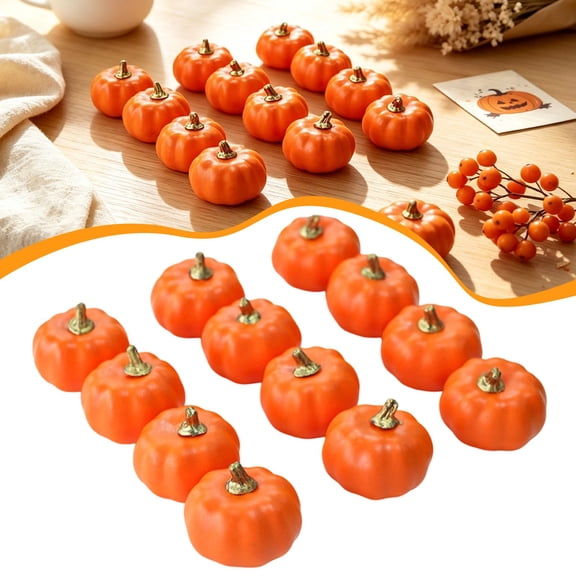 YardChic 12Pcs Artificial Assorted SmallPumpkins, Artificial Mini Fake Pumpkins Set, Artificial Pumpkins for Fall Decor, Mini Fake Pumpkins for Thanksgiving Halloween Home Fall Porch Table Decor