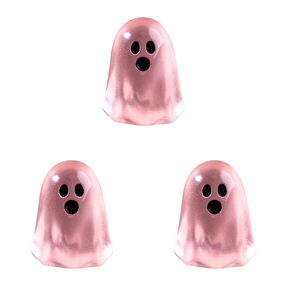 YardChic 3Pcs Mini Resin Ghost Figurines, Halloween Mini Ghosts Figures, Luminous Small Little Resin Ghost Figurines to Hide Glow in The Dark, Tiny Statue for Halloween Party Favors Dollhouse Decor