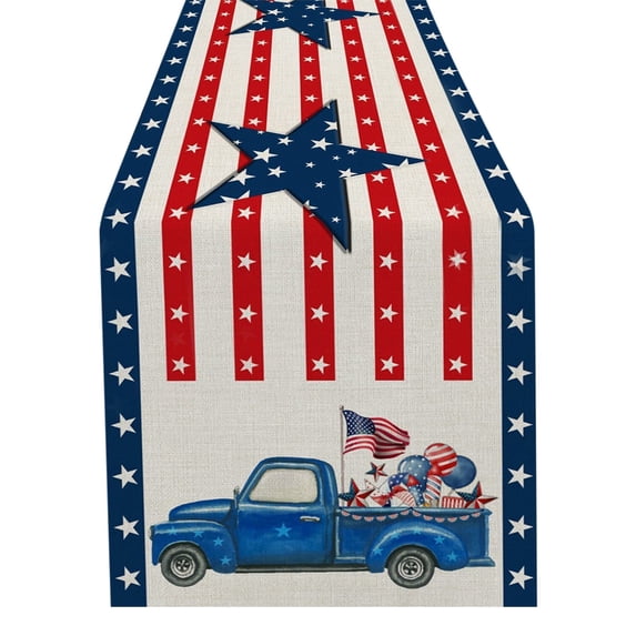 YardChic 4th of July Decorations USA 250th Anniversary Tablecloth, Memorial Independence Day Tablecloths, Patriotic Party Supplies for Indoor Home Outdoor, Outside BBQ Picnic Party, 13"x90.2"