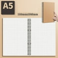 thumbnail image 1 of YardChic A5 Grid Kraft Spiral Notebooks, Graph Square Writing Journal, Softcover Sketch Pad for Drawing, Writing, Note Taking Travel Memo Notepads Diary Planner, Office Teachers Classroom Supplies, 1 of 5