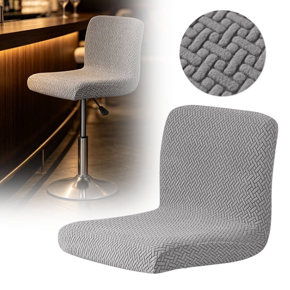 YardChic Bar Stool Covers, Waterproof Bar Stool Covers, Barstool Chair Seat Cushion Slipcover, Removable Washable Counter Stool Covers Bar Stool Slipcovers for Kitchen, Pub, Dining Room, Gray