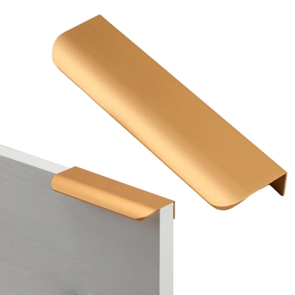 YardChic Cabinet Handles, Kitchen Cabinet Handles Drawer Pulls, Kitchen Cabinets Edge Pulls, Metal Alloy Edge Finger Pull Dresser Drawer Handles, Household Essentials, 4.7 inch