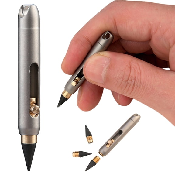 YardChic Everlasting Pencil, Portable Eternal Forever Pencil, Aesthetic Reusable Infinite Everlasting Metal Inkless Pencils, First Day of Classroom Writing Drawing Home Office Classroom Supplies