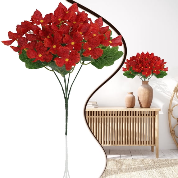 YardChic Hydrangea Artificial Flowers, Fake Hydrangeas, Hydrangea Flowers Heads with Stems, for Wedding Bouquets Arrangement Home Table Centerpieces Baby Shower Party Decoration, 11.4x6.7 Inch