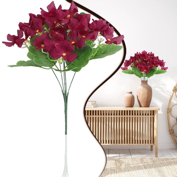 YardChic Hydrangea Artificial Flowers, Fake Hydrangeas, Hydrangea Flowers Heads with Stems, for Wedding Bouquets Arrangement Home Table Centerpieces Baby Shower Party Decoration, 11.4x6.7 Inch
