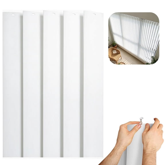 YardChic PVC Vertical Blind Replacement Slats, Smooth Curved Louver Blinds, Easy to Install Window Parts for Sliding Glass Door, Patio Door, Home Interior Window Curtain Replacement Accessories
