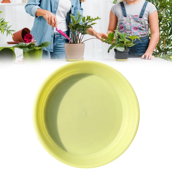 YardChic Plant Saucers Plastic Plant Saucer Plant Saucers for Outdoors Pot Saucers For Plants Saucers for Potted Plants Plastic Saucers for Plant Pots Flower Pot Saucers Yellow/6.9in