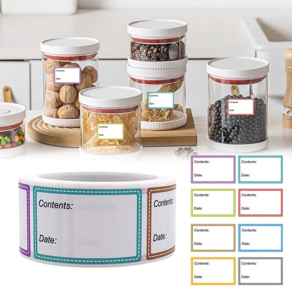 YardChic Removable Food Labels, Water, Oil, Tear Resistant Blank Stickers, Removable Day Dots Food Labels, Stationery & Planner Organizer Labels for Food Containers, Classroom, Storage