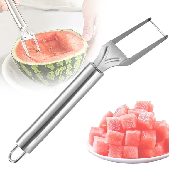YardChic Watermelon Cutter Slicer Tool, Stainless Steel Fruit Cutter with Ergonomic Handle, Stainless Steel Fruit Cutter Kitchen Gadget for BBQ, Picnic, Camping & Snack Prep, Kitchen Gadgets