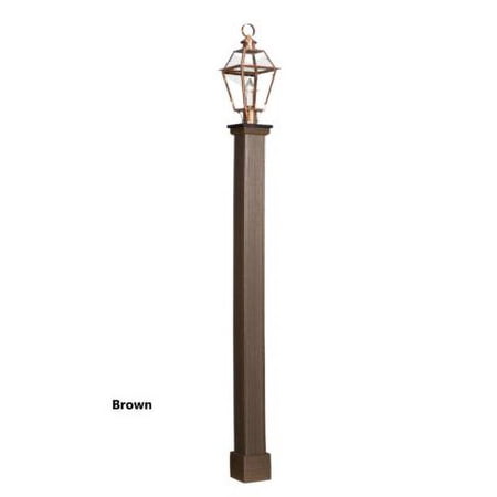YardCraft Springfield Poly-Woodgrain Lantern Post