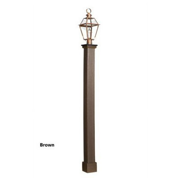 YardCraft Springfield Poly-Woodgrain Lantern Post