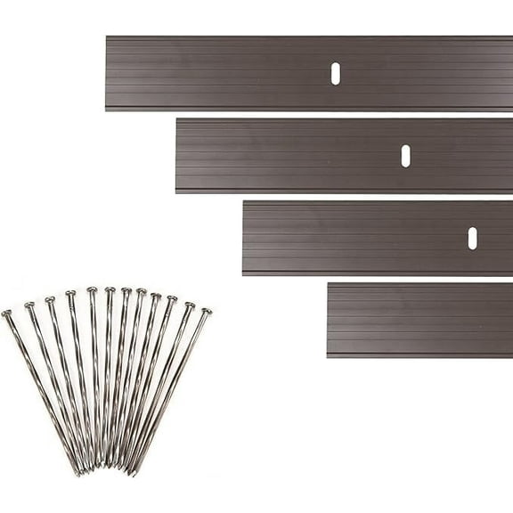 Dreamscape YardEdge Aluminum Landscape Edging - 4 Strips, 6ft Each (24ft Total), Bronze Duraflex Paint - Professional Quality Landscaping Border, Metal Divider for Lawn, Garden, Flowerbed