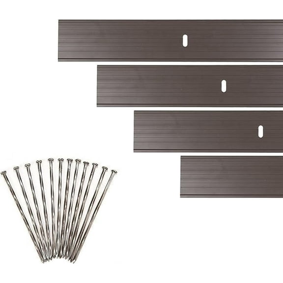 Dreamscape YardEdge Aluminum Landscape Edging - 12 Strips, 6ft Each (72ft Total), Bronze Duraflex Paint - Professional Quality Landscaping Border, Metal Divider for Lawn, Garden, Flowerbed