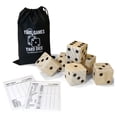 thumbnail image 1 of YardGames Giant Outdoor Indoor Wooden Dice Set with Scorecards & Case, 1 of 9